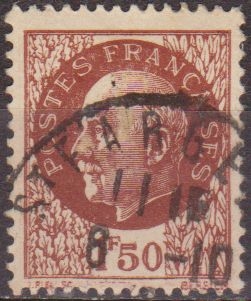 Francia 1942 Scott 440 Sello º Mariscal Petain 1,50F France utilisé usado 